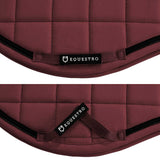 Equestro Jumping Saddle Pad In Breathable Technical Fabric #colour_burgundy