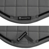 Equestro Jumping Saddle Pad In Breathable Technical Fabric #colour_grey