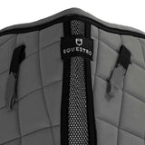 Equestro Jumping Saddle Pad In Breathable Technical Fabric #colour_grey