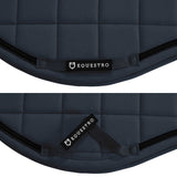 Equestro Jumping Saddle Pad In Breathable Technical Fabric #colour_blue