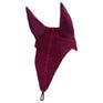 Equestro Meshing Fly Veil With Drawstring At The Noseband #colour_burgundy