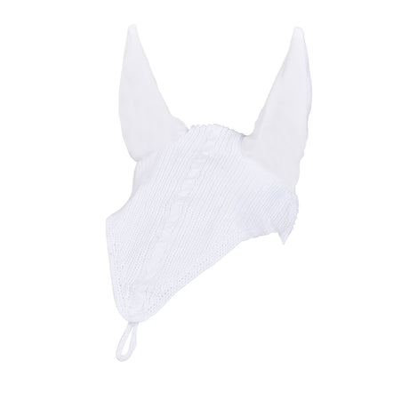 Equestro Meshing Fly Veil With Drawstring At The Noseband #colour_white