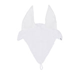 Equestro Meshing Fly Veil With Drawstring At The Noseband #colour_white