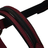 Equestro Durable Fleece Halter #colour_burgundy