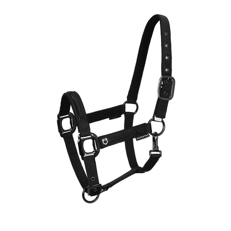 Equestro Durable Fleece Halter #colour_black