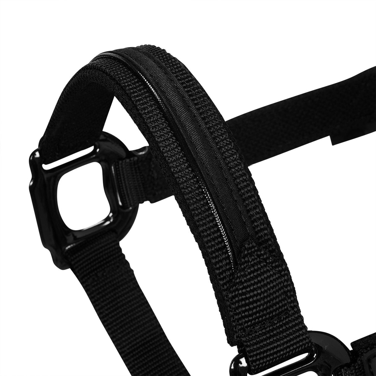 Equestro Durable Fleece Halter #colour_black