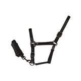 Equestro Durable Fleece Halter #colour_black