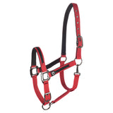 Equestro Durable Fleece Halter #colour_red