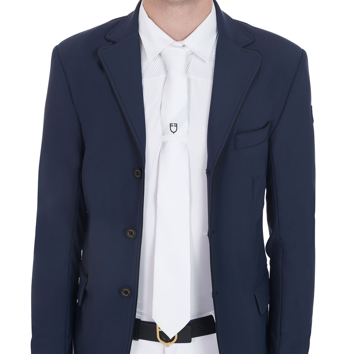 Equestro Competition Tie With Embroidered Logo