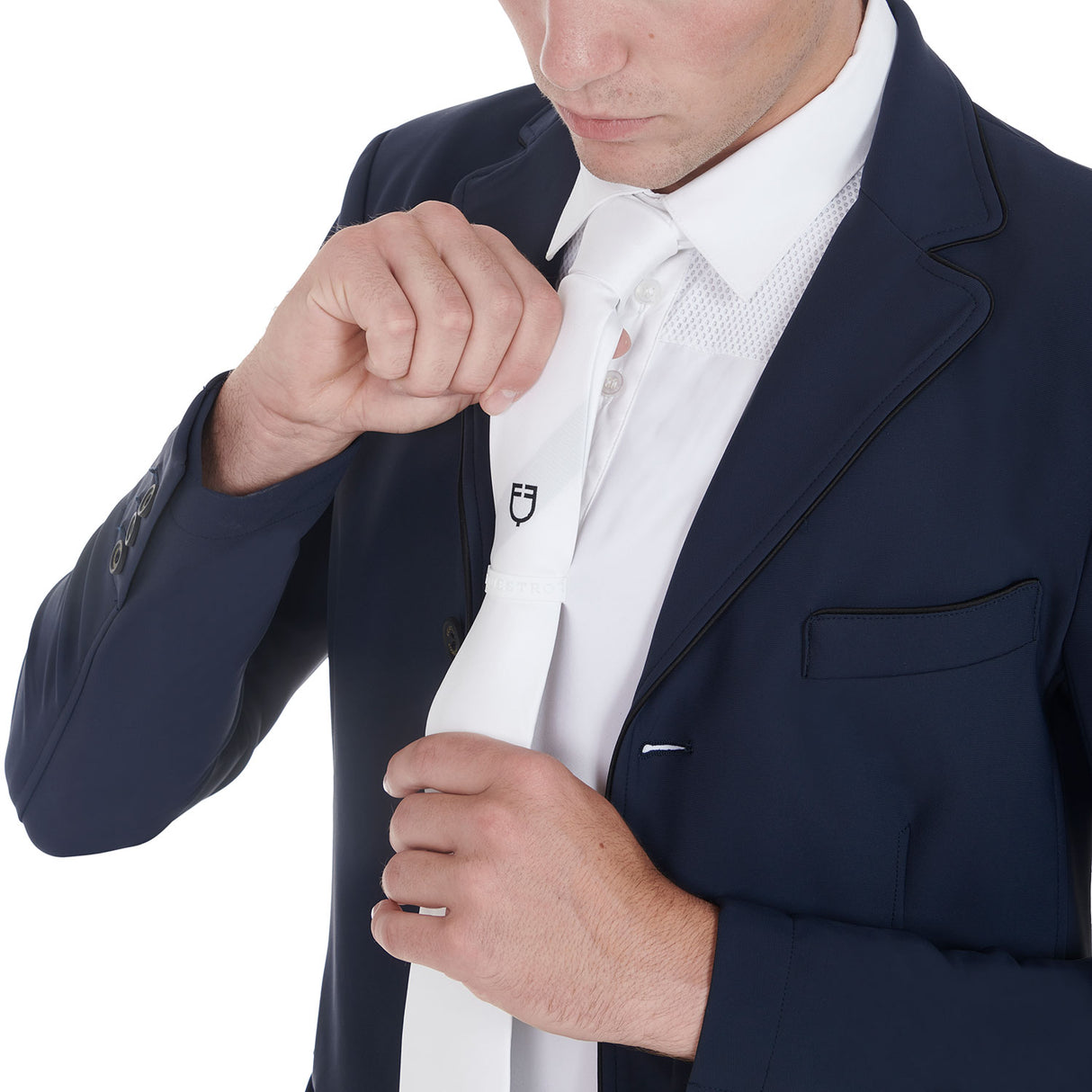 Equestro Competition Tie With Embroidered Logo