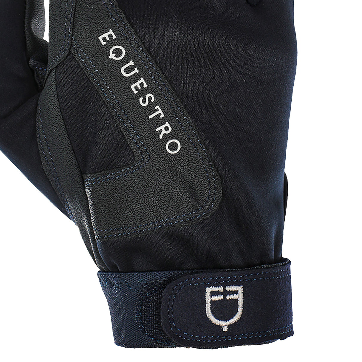 Equestro Technical Fabric Gloves With Fleece Lining #colour_blue