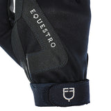 Equestro Technical Fabric Gloves With Fleece Lining #colour_blue