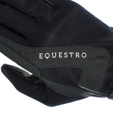 Equestro Technical Fabric Gloves With Fleece Lining #colour_blue