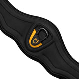 Equestro Jumping Girth Contoured Leather #colour_black