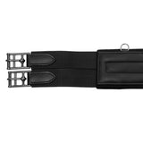 Equestro Jumping Girth Contoured Leather #colour_black