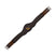 Equestro Jumping Girth Contoured Leather #colour_brown