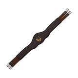 Equestro Jumping Girth Contoured Leather #colour_brown