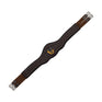 Equestro Jumping Girth Contoured Leather #colour_brown