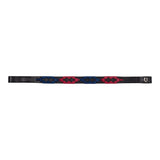 Equestro Leather Browband With Two-Tone Decorations #colour_black