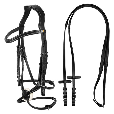 Equestro Mexican Leather Bridle #colour_black