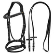 Equestro Raised And Padded Anatomical Bridle #colour_black