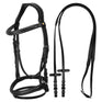 Equestro Raised And Padded Anatomical Bridle #colour_black