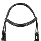 Equestro Raised And Padded Anatomical Bridle #colour_black