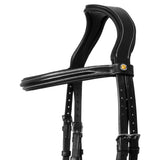 Equestro Raised And Padded Anatomical Bridle #colour_black