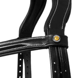Equestro Raised And Padded Anatomical Bridle #colour_black