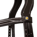 Equestro Raised And Padded Anatomical Bridle #colour_brown