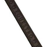 Equestro Solid Lettering Grip Rubber Reins Silver Fitting #colour_brown