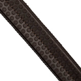 Black leather anatomical bridle with rhinestones