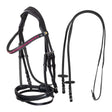 Anatomical bridle with fuchsia rhinestones