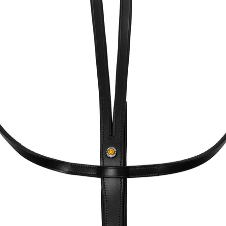 Equestro Martingale Leather Silver Seams #colour_black