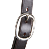 Equestro Leather Halter With Geometric Pattern #colour_brown