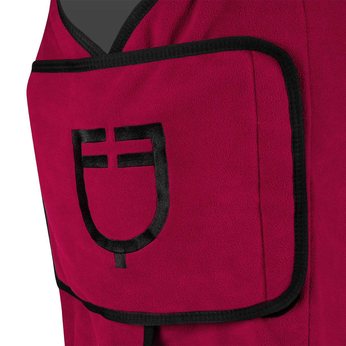 Equestro Fleece Rug With Flap Front Closure #colour_burgundy
