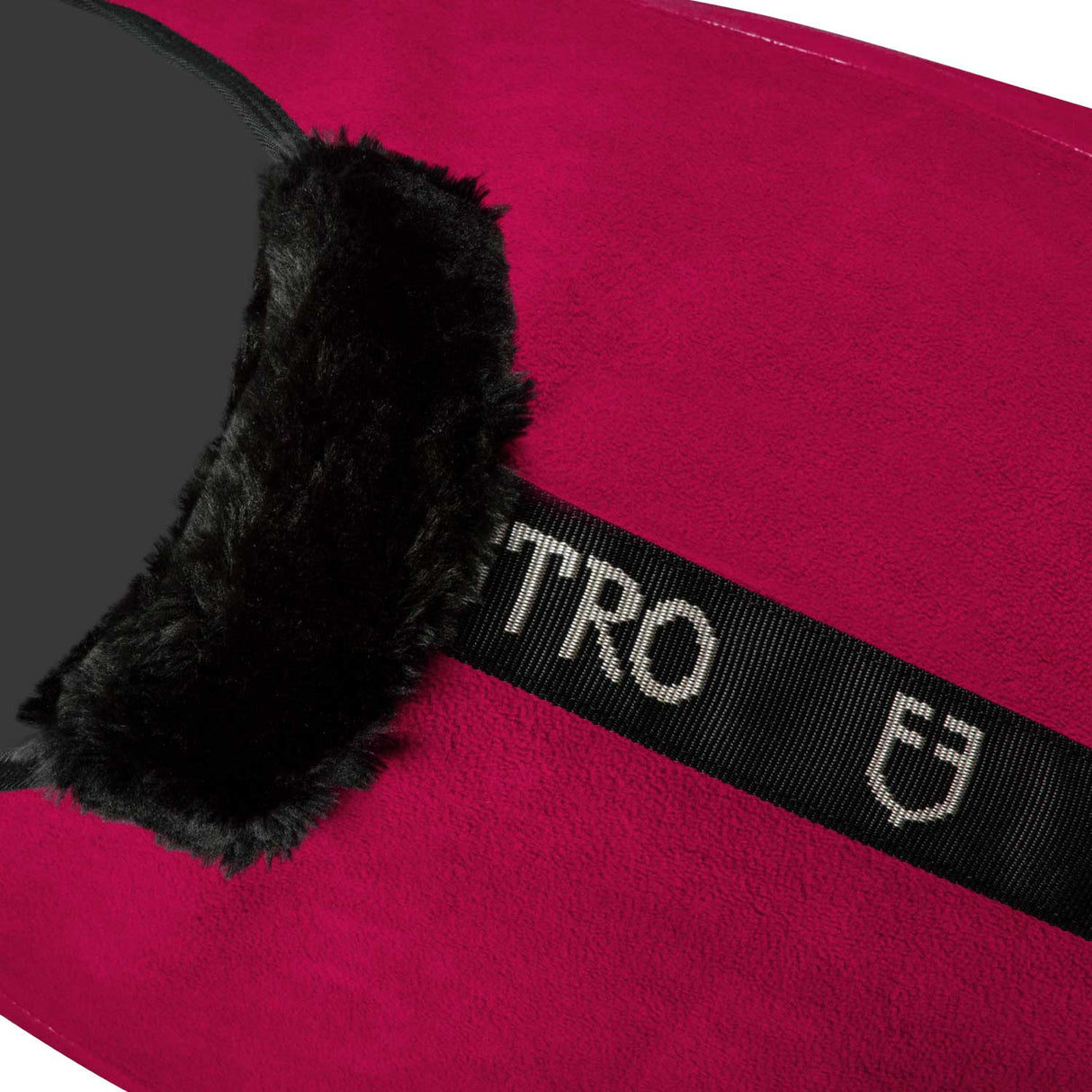 Equestro Fleece Rug With Flap Front Closure #colour_burgundy