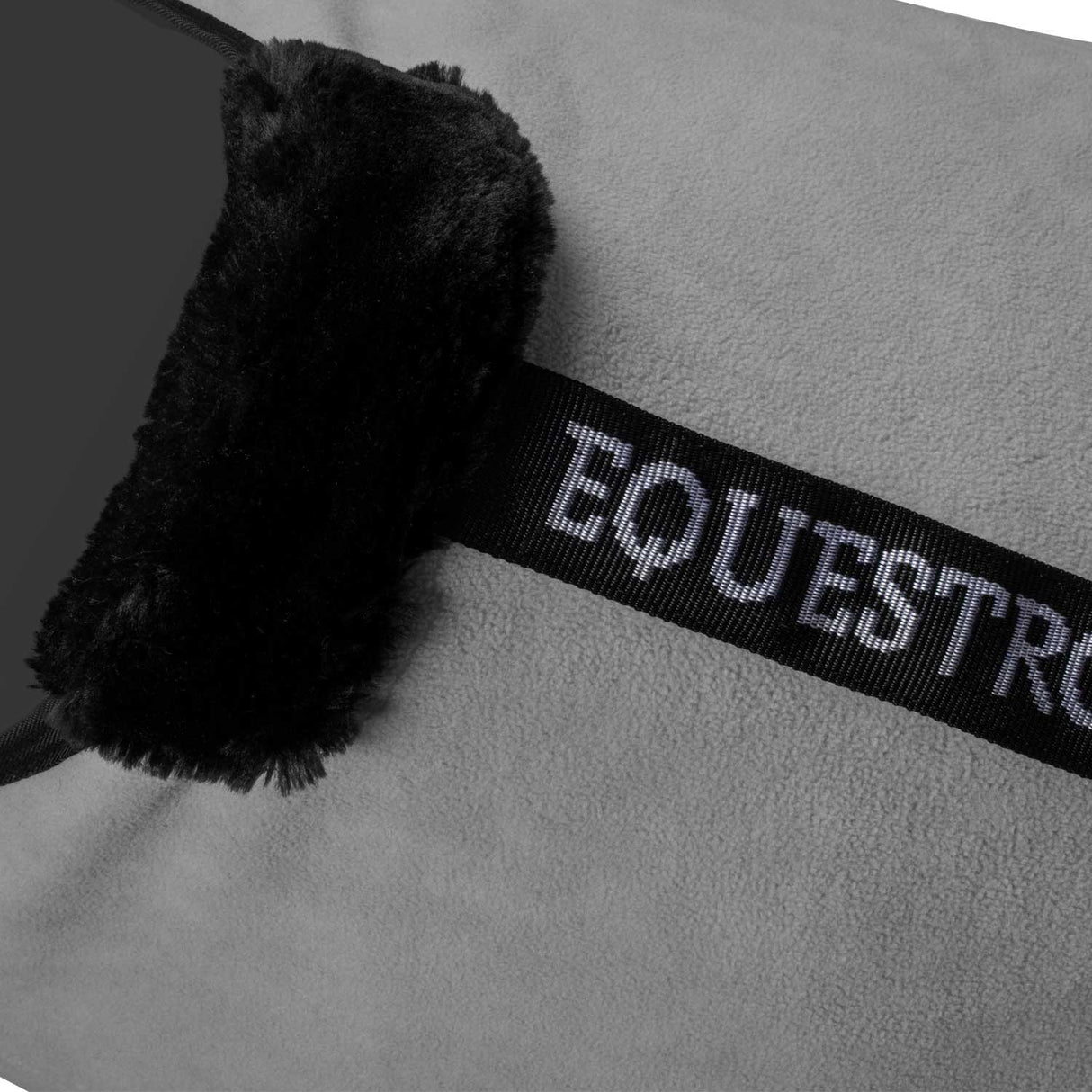 Equestro Fleece Rug With Flap Front Closure #colour_grey