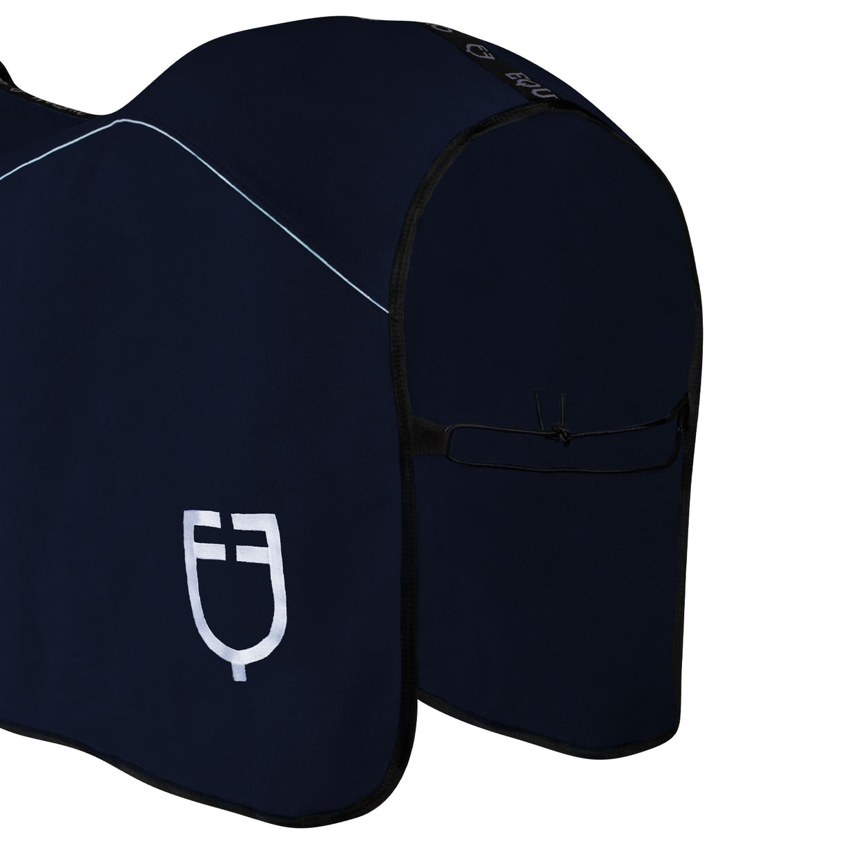 Equestro Fleece Rug With Flap Front Closure #colour_blue