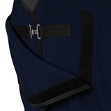 Equestro Fleece Rug With Flap Front Closure #colour_blue