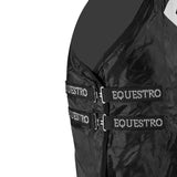 Equestro Waffle Fabric Box Rug #colour_black