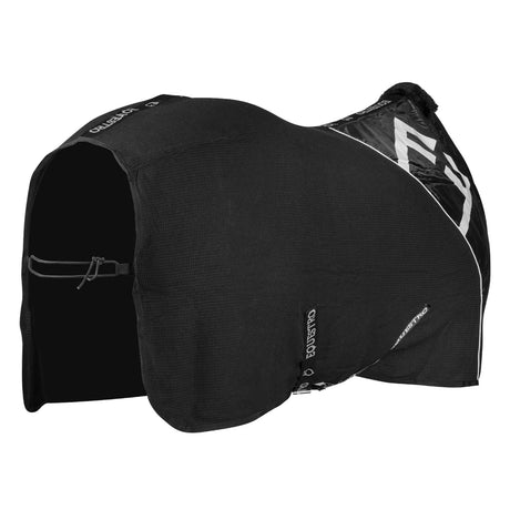 Equestro Waffle Fabric Box Rug #colour_black