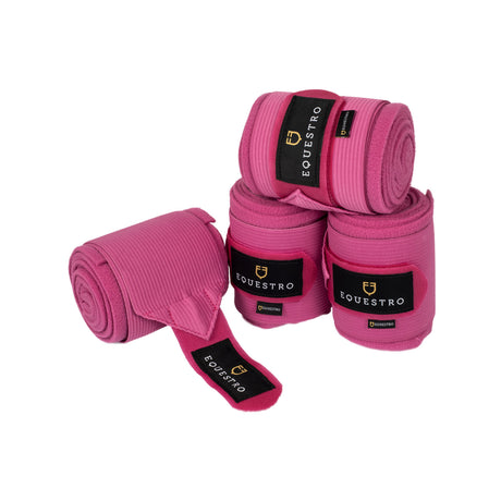 Breathable fleece bandages with elastic
