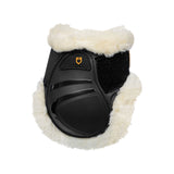 Equestro Ruby Young Horse Fetlock Boots – TPU Shell & Synthetic Sheepskin #colour_black