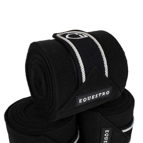 Equestro Breathable Fleece Bandages #colour_black
