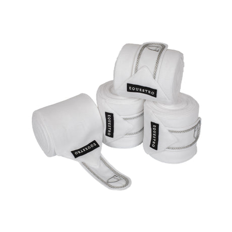 Equestro Breathable Fleece Bandages #colour_white