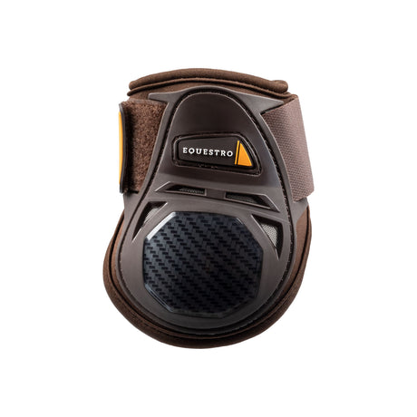 Equestro Neoprene Fetlock Boots Velcro Closure #colour_brown