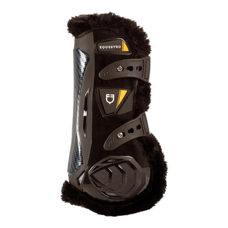 Equestro Spider Man Anatomical Tendon Boots With Synthetic Sheepskin #colour_brown