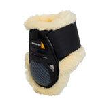 Equestro Spider Man Fetlock Boots With Synthetic Sheepskin #colour_black