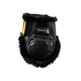 Equestro Spider Man Fetlock Boots With Synthetic Sheepskin #colour_black